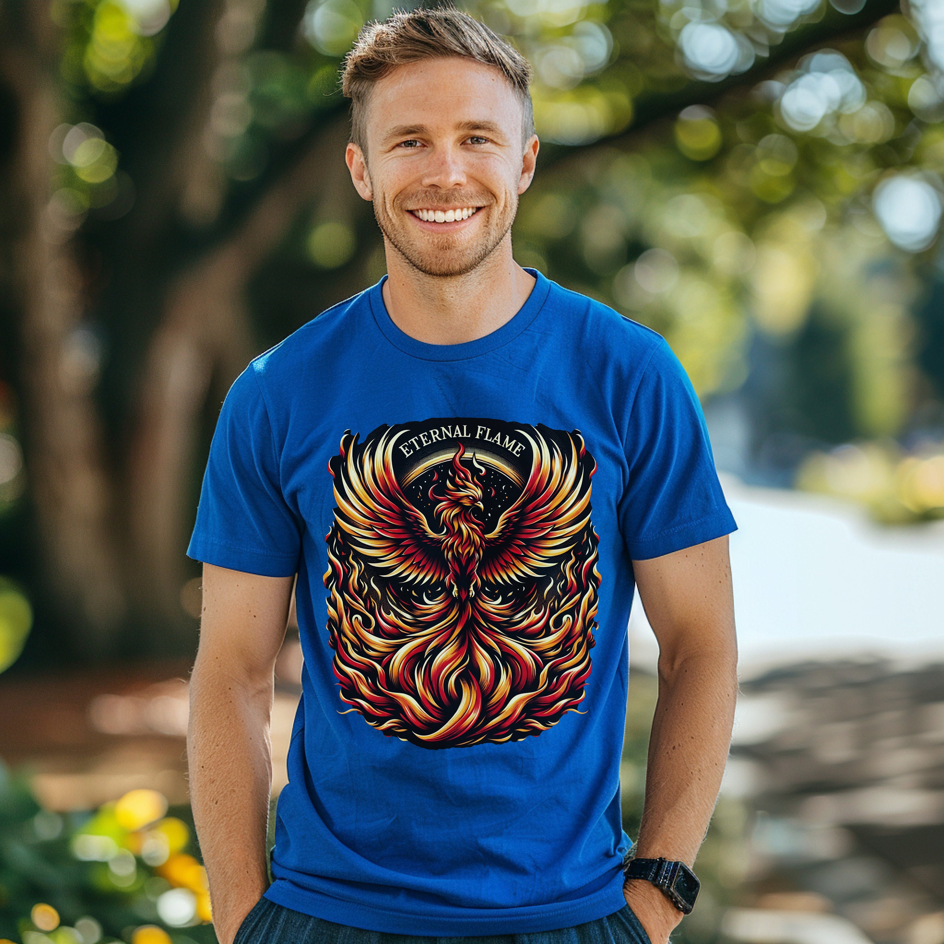 Fiery Orange Phoenix T-shirt, Rising From Flames - Etsy