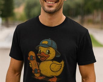 Funny Skateboarding Rubber Duck T-Shirt