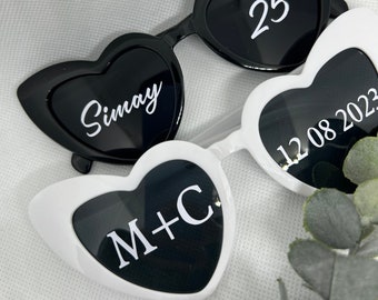 Personalized sunglasses for weddings, bachelor parties, birthdays, bride