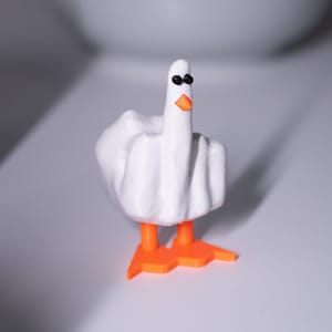 Duck You! Unique gift for Christmas as a Christmas present or birthday gift Middle Finger 3D printed figure Meme