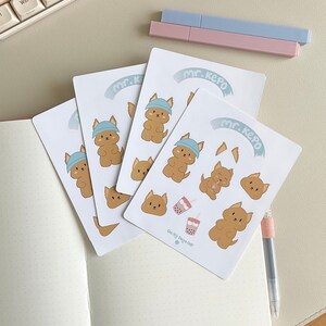 Mr Kepo Sticker Sheet | Cute Dog Sticker Sheet | Kawaii Sticker Sheet | For Journal Scrapbook Planner