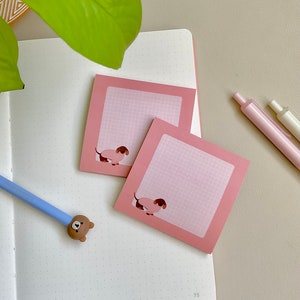 Cozy Dachshund Sticky Notes | Kawaii Sticky Notes | Cute Stationery