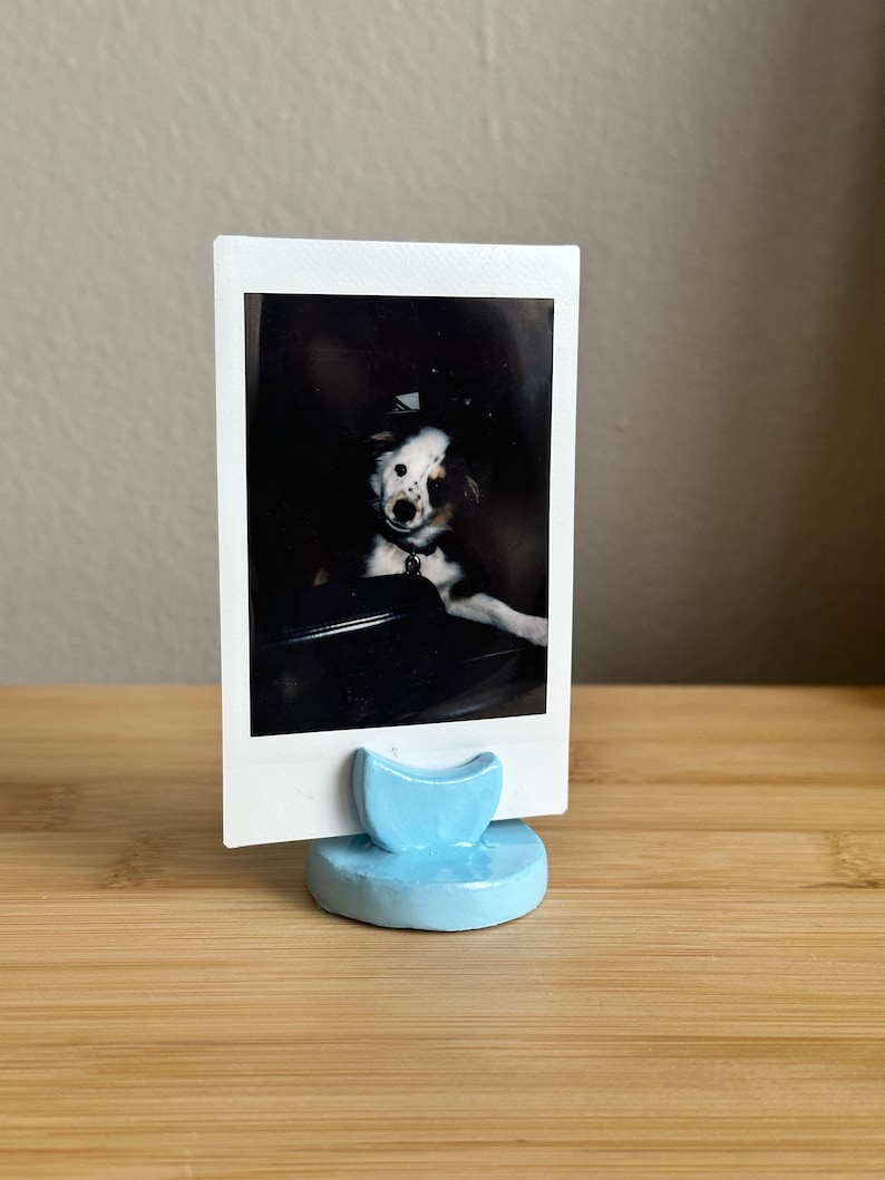 Mini Clay Polaroid Holders Desk Note Holder Butterfly & Moon Picture Holder Desk Decor image 6