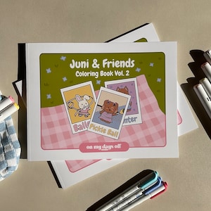 Juni & Friends Coloring Book Vol. 2 / Lindas páginas para colorear kawaii 20 ilustraciones