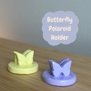 Mini Clay Polaroid Holders Desk Note Holder Butterfly & Moon Picture Holder Desk Decor image 3