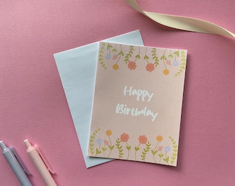 Spring Florals Card | Birthday Card