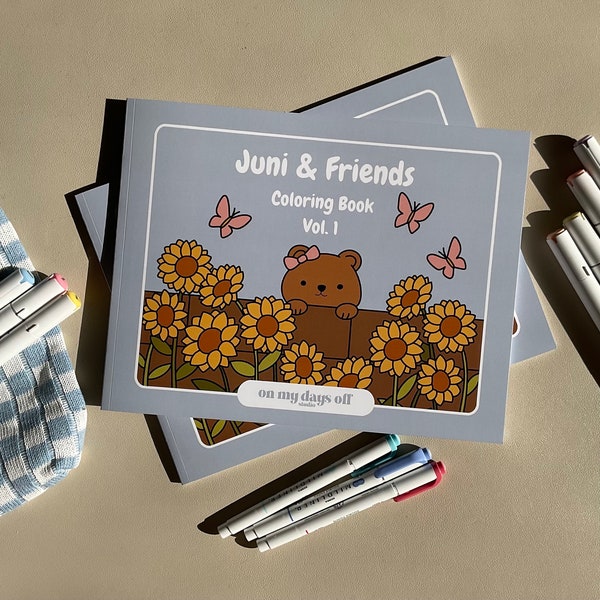 Juni & Friends Coloring Book Vol. 1 | Cute Kawaii Coloring Pages 20 Illustrations
