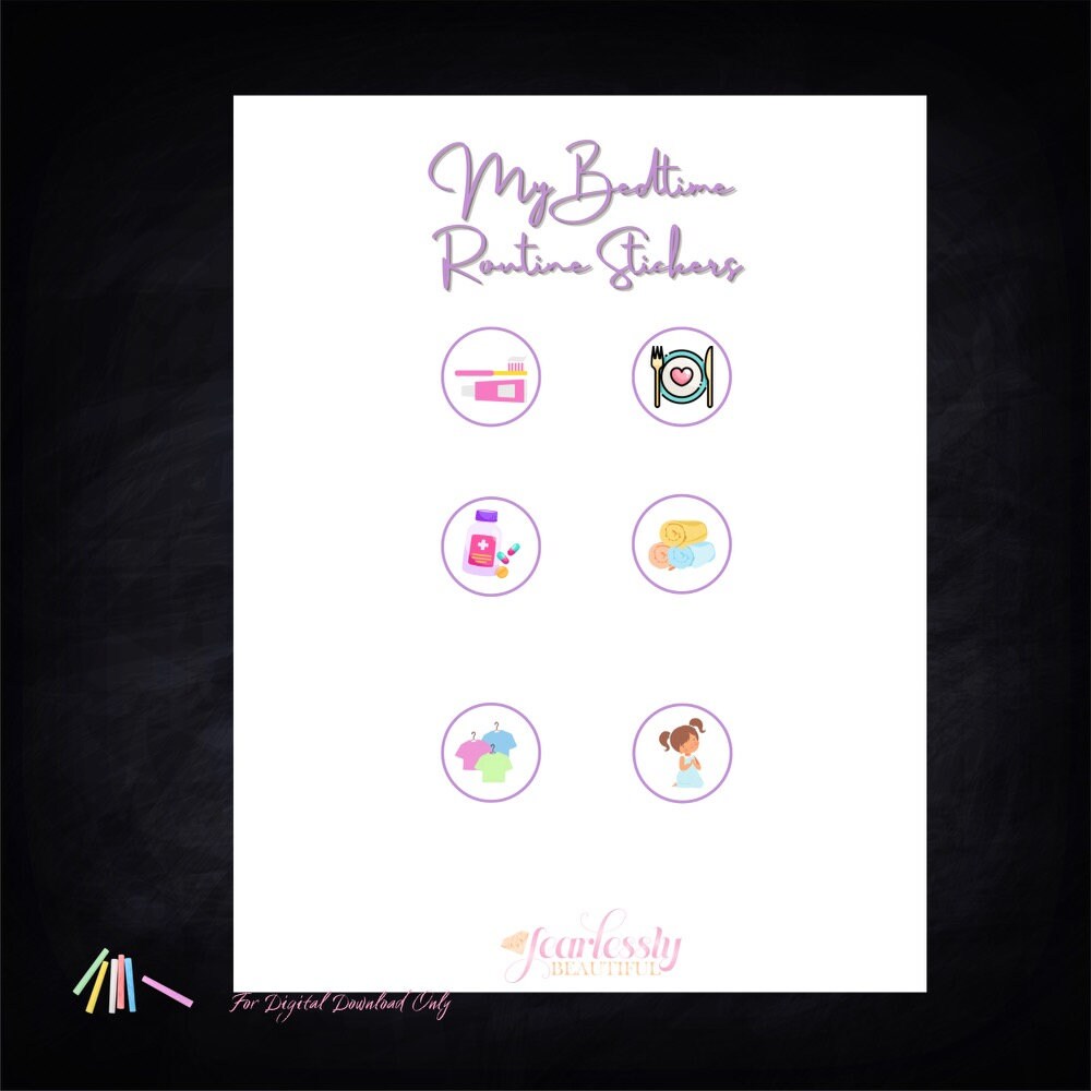 Printable Daily Teen Routine Checklist Printable Daily Stickers Digital ...