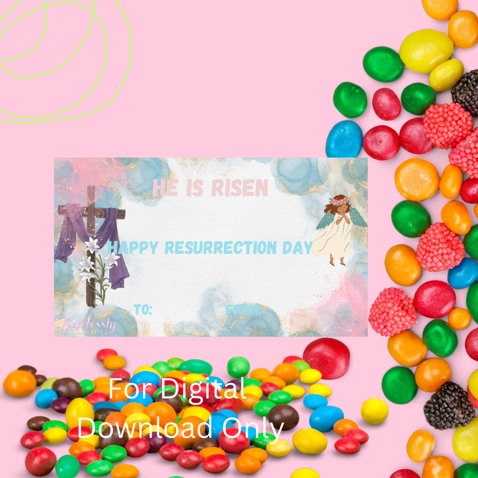 Printable Resurrection Day Tags| Digital Resurrection Day Tags| Pink ...