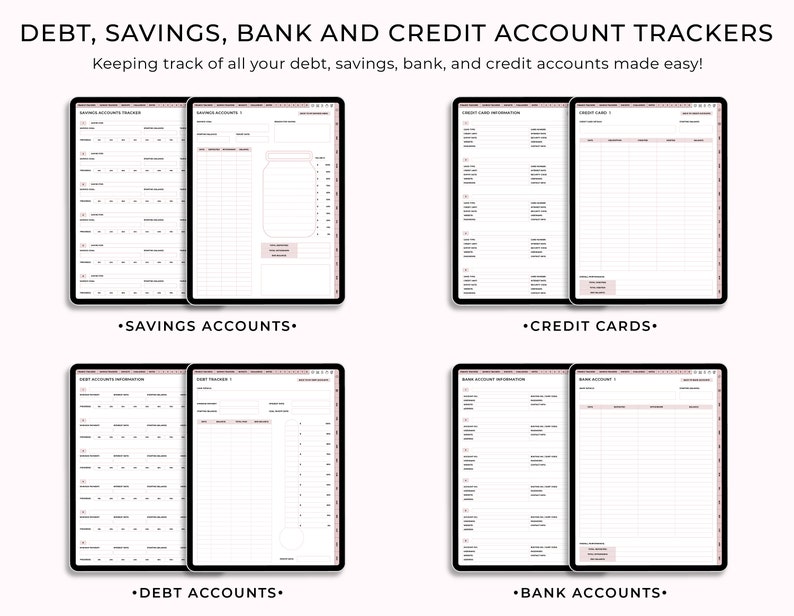 Digital Budget Planner, Finance Tracker, Finance Planner, Digital