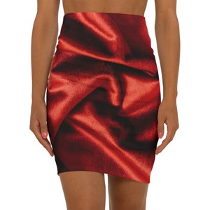 Red Women's Mini Skirt, Chic and Stylish Mini Skirt, Flirty and Fun, Trendy Mini Skirt, Cute and Comfy Mini Skirts zdjęcie 1