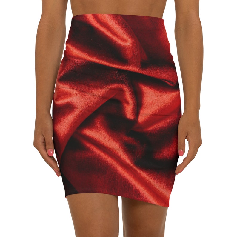 Red Women's Mini Skirt, Chic and Stylish Mini Skirt, Flirty and Fun, Trendy Mini Skirt, Cute and Comfy Mini Skirts zdjęcie 3
