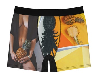 Abstract Pineapples - Men's Boxer Briefs|Underwear, Father's Day Gift, Husband Gift, Boyfriend Gift, Birthday Gift, Bachelor Party
