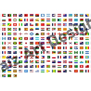 250 wereldvlaggenpictogrammen in SVG-formaat, wereldwijde UI-kit (svg, png, pdf, eps)