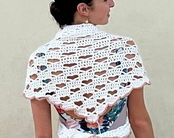 Hand-made Crochet Heart Shawl