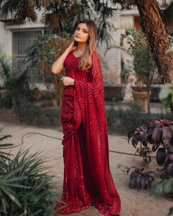Party wear sarees for best sale youngsters