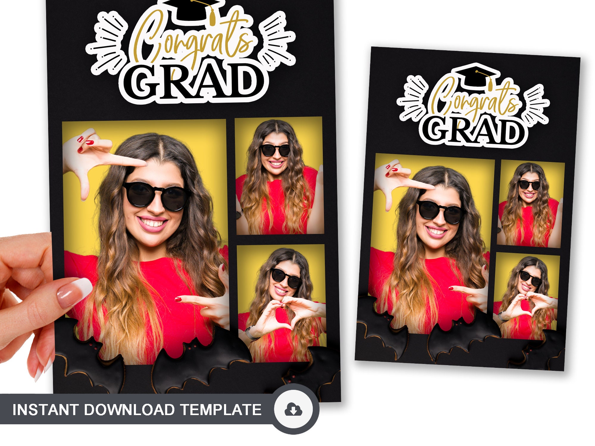 5 TEMPLATE BUNDLES Graduation Photo Booth Templates Etsy