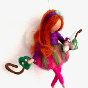 Needl Felted Ornaments,Fairy ornament Needle felted Waldorf inspired