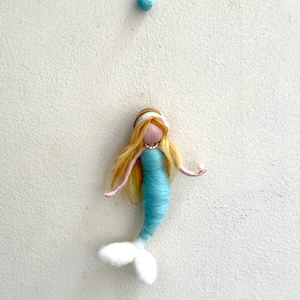 Needl Felted Ornaments Mermaid,Fairy ornament Needle felted Waldorf inspired