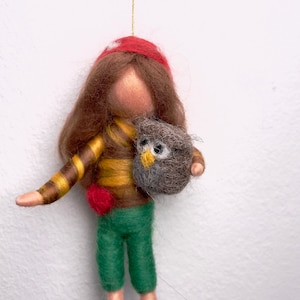 Needl Felted Ornaments,Fairy ornament Needle felted Waldorf inspired