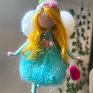 Needl Felted Ornaments, Fairy ornament Needle felted Waldorf inspired