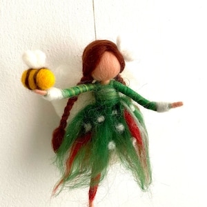 Needl Felted Ornaments,Fairy ornament Needle felted Waldorf inspired