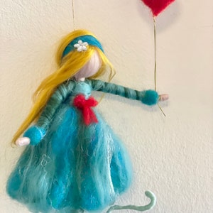 Needl Felted Ornaments ,Fairy ornament Needle felted Waldorf, Needle-felting