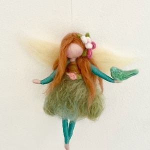 Needl Felted Ornaments, Fairy ornament Needle felted Waldorf inspired
