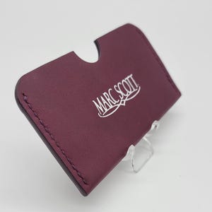 Monedero para tarjetas, ranura única, portatarjetas múltiples, color granate/morado
