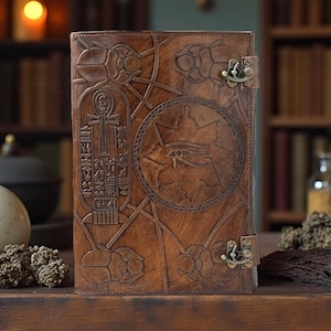 The Book of Hamunaptra Grimoire Leather Journal Egyptian Witch Book of The Dead The Mummys Evil Prop Replica Book of Shadows