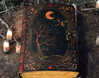 Tree of Life Leather Journal: Handmade Book of Shadows with Brass Lock