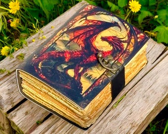 Dragon Leather Grimoire Journal: Deckle Edge Book of Shadows