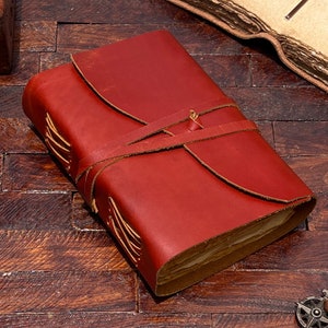 Handmade Leather Journal: Antique Style Writing Book Blank spell book of shadows, Junk journal, Gift For Him Her gifts for christmas