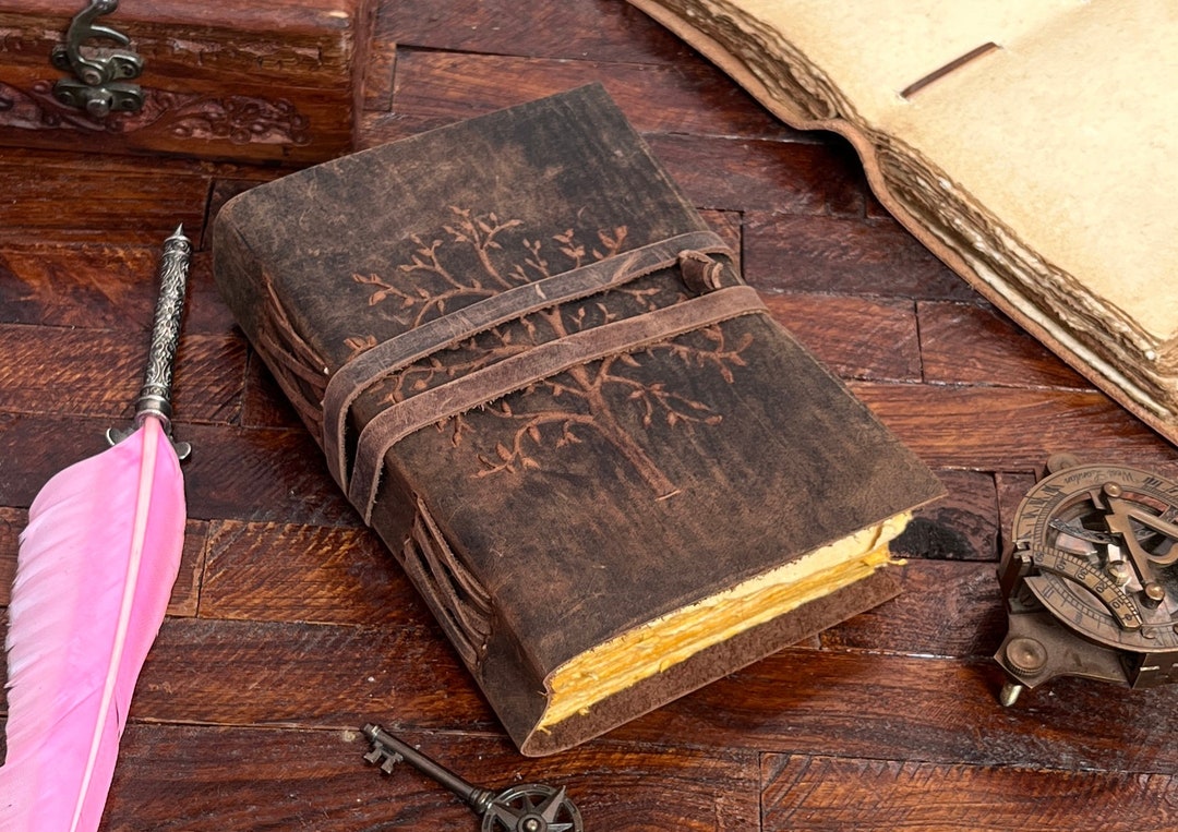 Tree of Life Grimoire Journal | Wiccans Handmade Leather Journal, Book ...