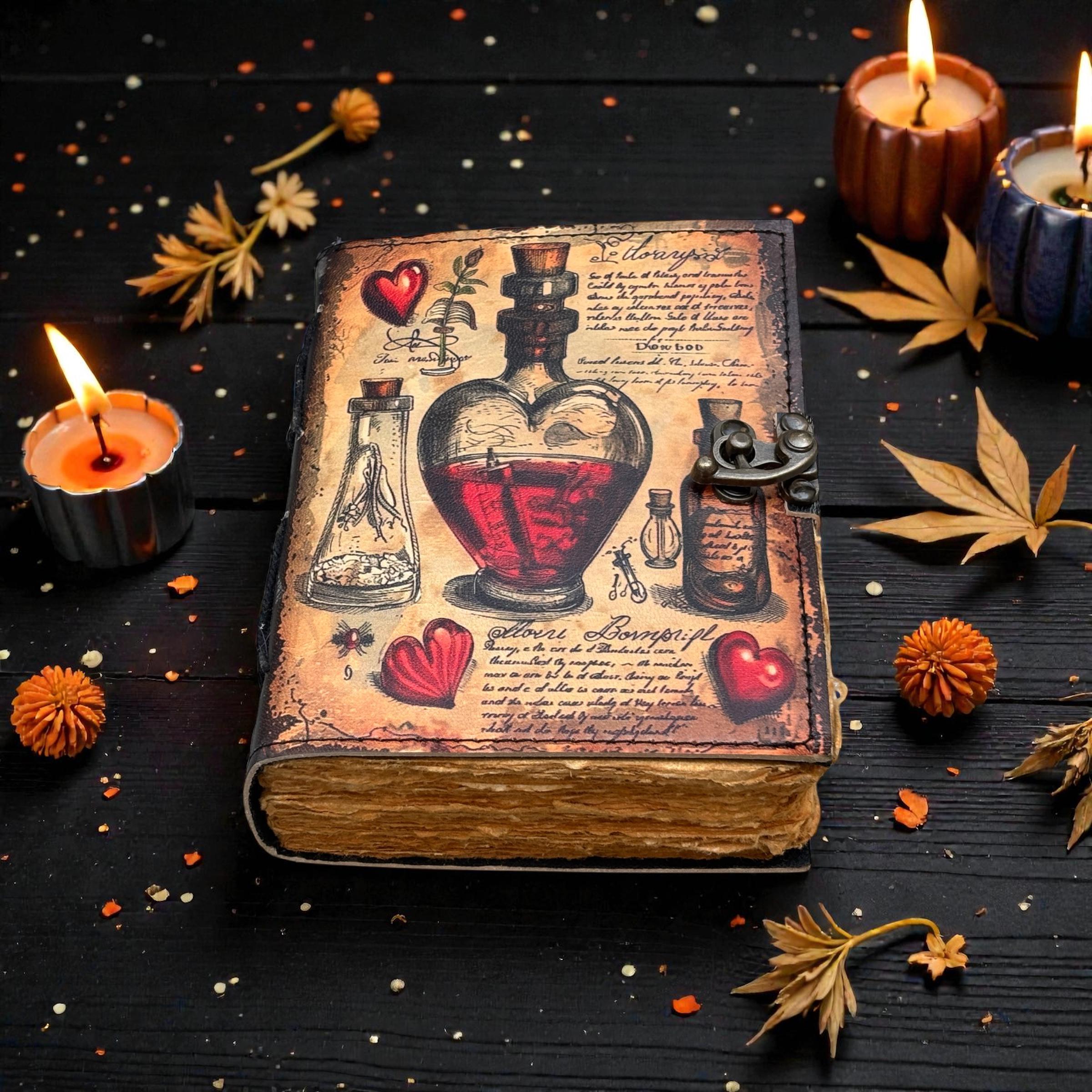 Vintage Leather Journal With Deckle Edge Paper | Handmade Gothic ...