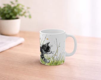 Kittens Playing Ceramic Mug – Cat Lover Gift, 11oz
