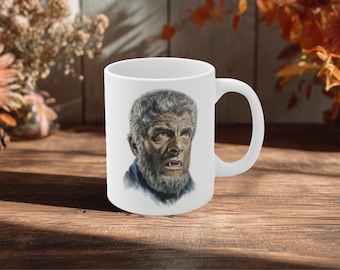 Halloween Wolfman Portrait Becher, Gruselige Saison 11oz Tasse