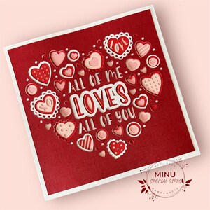 Carte de Saint-Valentin pour petite amie carte de voeux 3D pour petit ami carte romantique en forme de coeur pour anniversaire carte pour conjoint carte de Saint-Valentin
