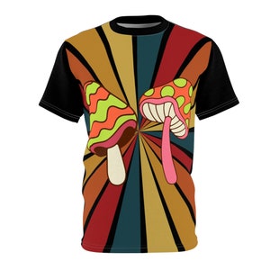 Raving Mushrooms - T-shirt unisexe en polyester