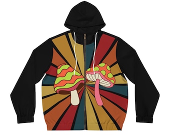 Raving Mushrooms - Men's Full-Zip Hoodie