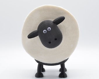 Toilet paper holder Shawn the sheep, funny toilet paper storage, spare toilet paper holder, bathroom decor black, guest bathroom gift