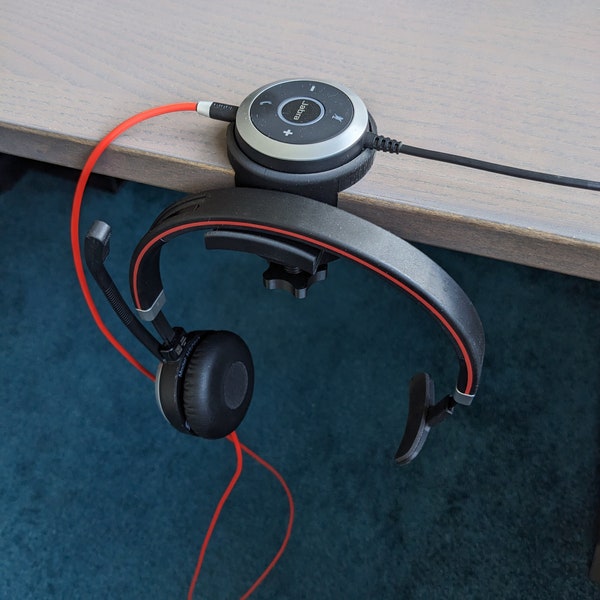 Support pour casque / casque avec support de contrôleur pour par exemple la série Jabra Evolve / bureau à domicile