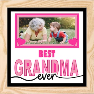 Beste Oma aller Zeiten Bilderrahmen Shadow Box SVG für Cricut, Multi-Fotorahmen SVG Geschenk für Oma, anpassbarer 3d SVG-Bilderrahmen