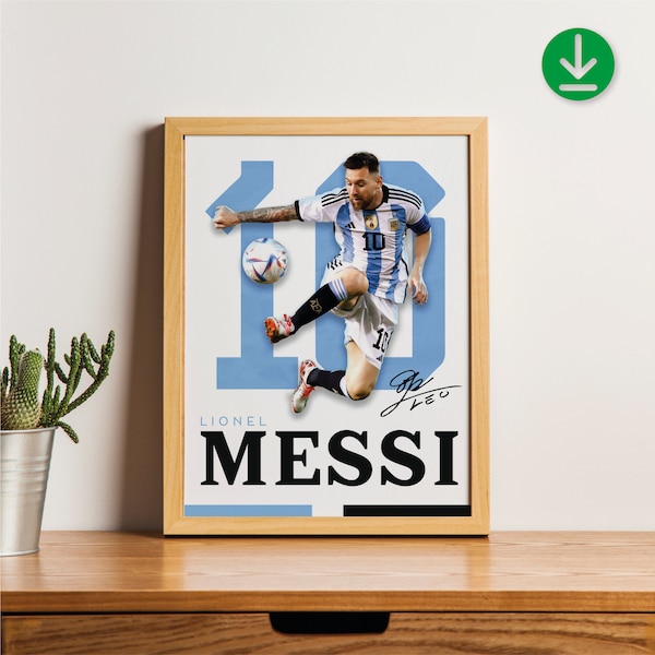 Sport Design - Lionel Leo Messi - Football - Soccer - Argentina - Sport - Poster Art Print - Digital Download