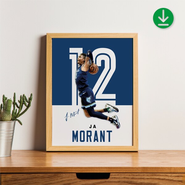 Sport Design - Ja Morant, Memphis Grizzlies, Minimalist Basketball Design - 2 designs incl.