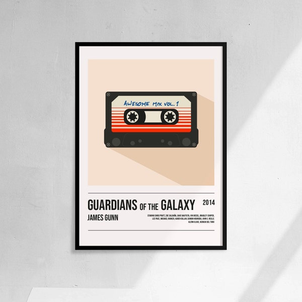 Guardians of the Galaxy - Movie Poster Minimalist Print Art - James Gunn