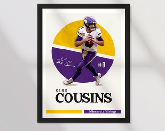 Sport Design - Kirk Cousins, Vikings du Minnesota - Poster