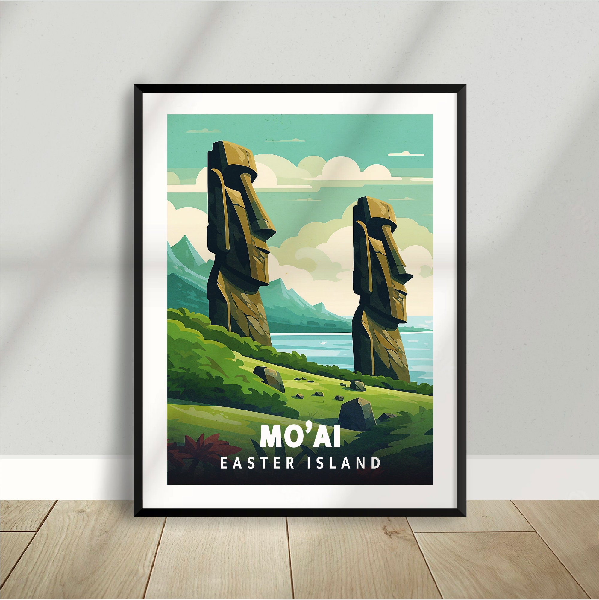 Easter Island Emoji Art Prints for Sale