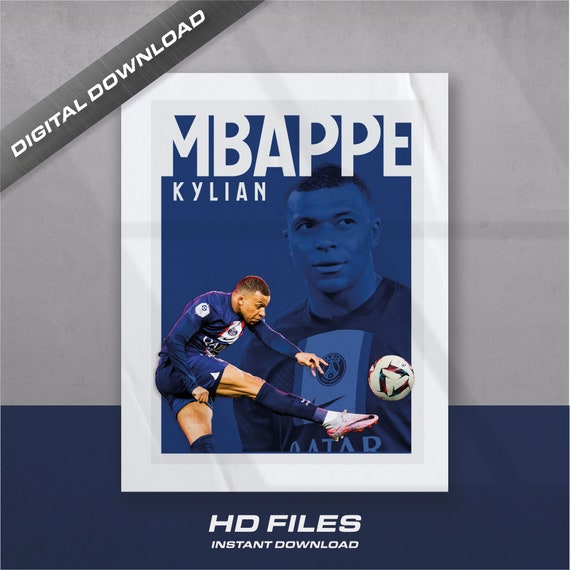 Mbappé France Paris Football Sport Soccer Poster Design Canvas