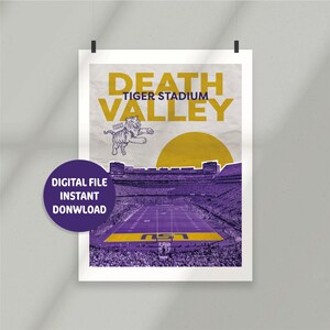 Tiger Stadium LSU Louisiana State University Death Valley SEC Stadium Poster image 3